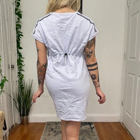 Fire + Ice Pullover Crew Neck Anica Shift Dress Short Sleeve Size S Blue - Picture 7 of 9